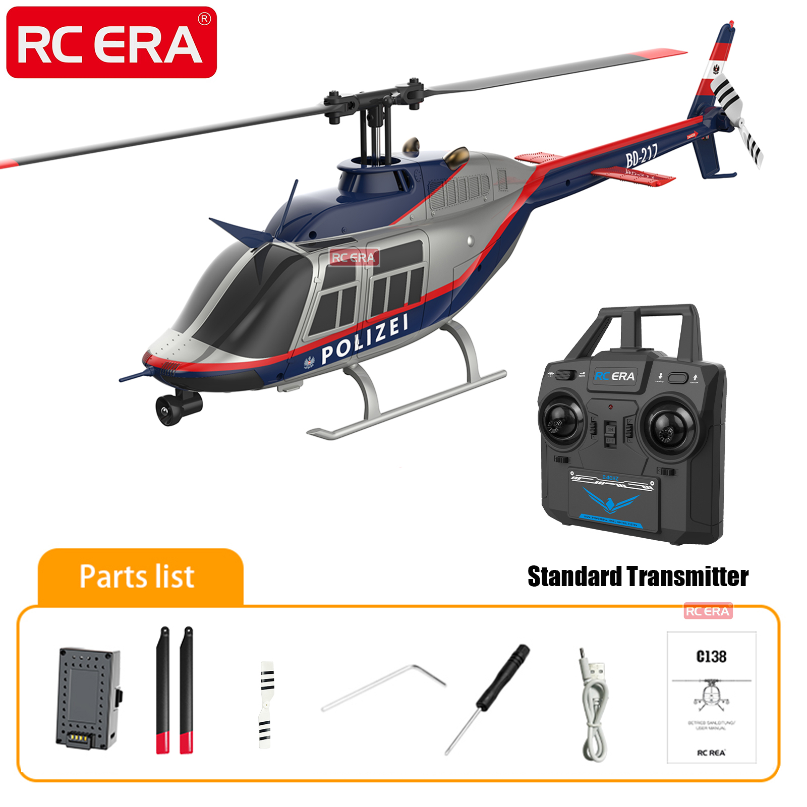 RC ERA C138 BELL 206 Jet Range - Rc Helicopter Large recension och pris