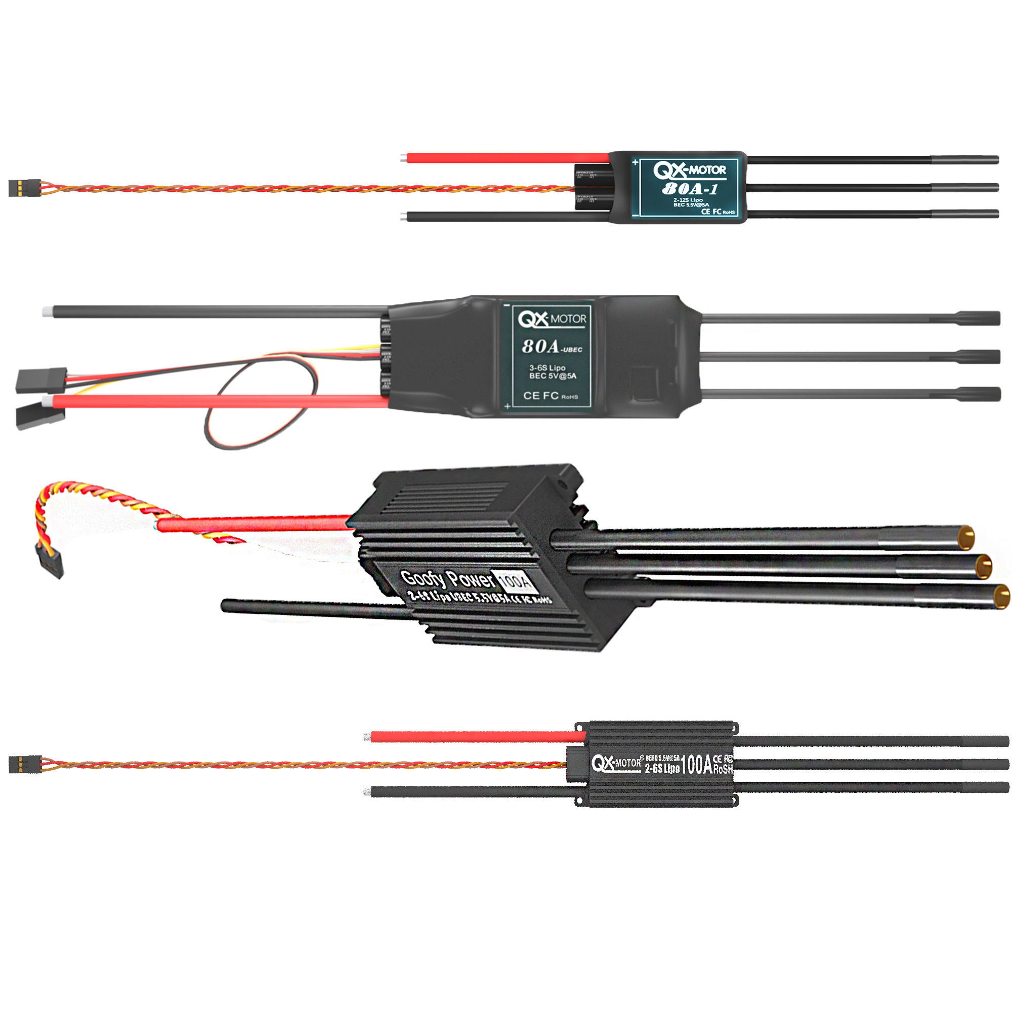 QX-MOTOR Brushless ESC series  - Rc Helicopter Battery recension och pris