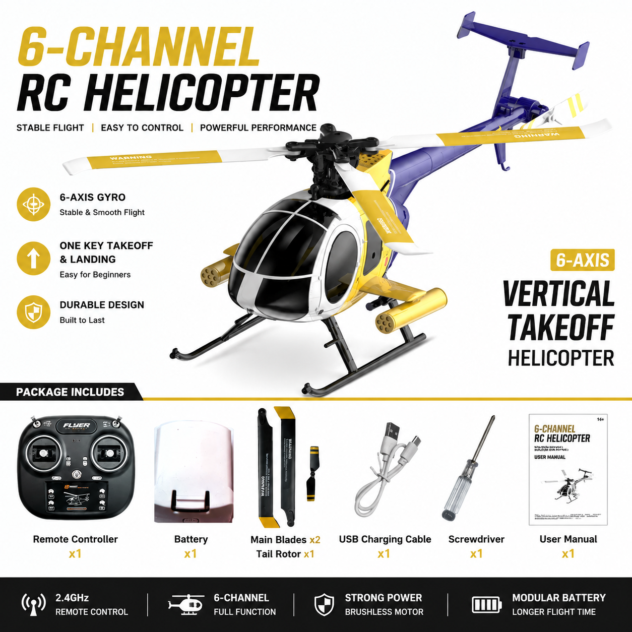 K300 6CH RC Helicopter Brushle - Rc Helicopter Large recension och pris