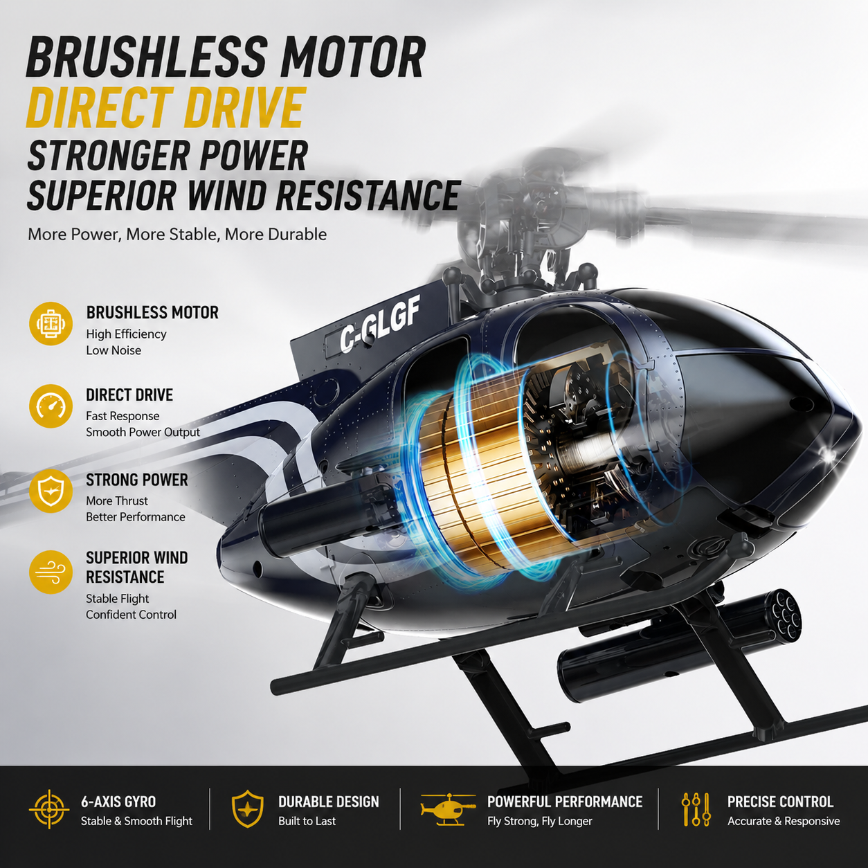 K300 6CH RC Helicopter Brushle - Rc Helicopter Large recension och pris