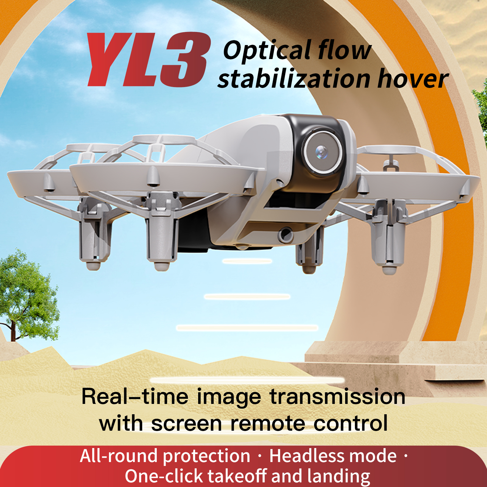 YL3 Remote-Controlled Drone wi - Rc Helicopter Case recension och pris