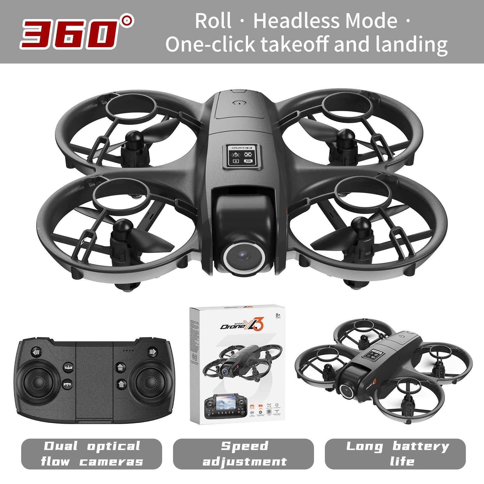 YL3 Remote-Controlled Drone wi - Rc Helicopter Case recension och pris