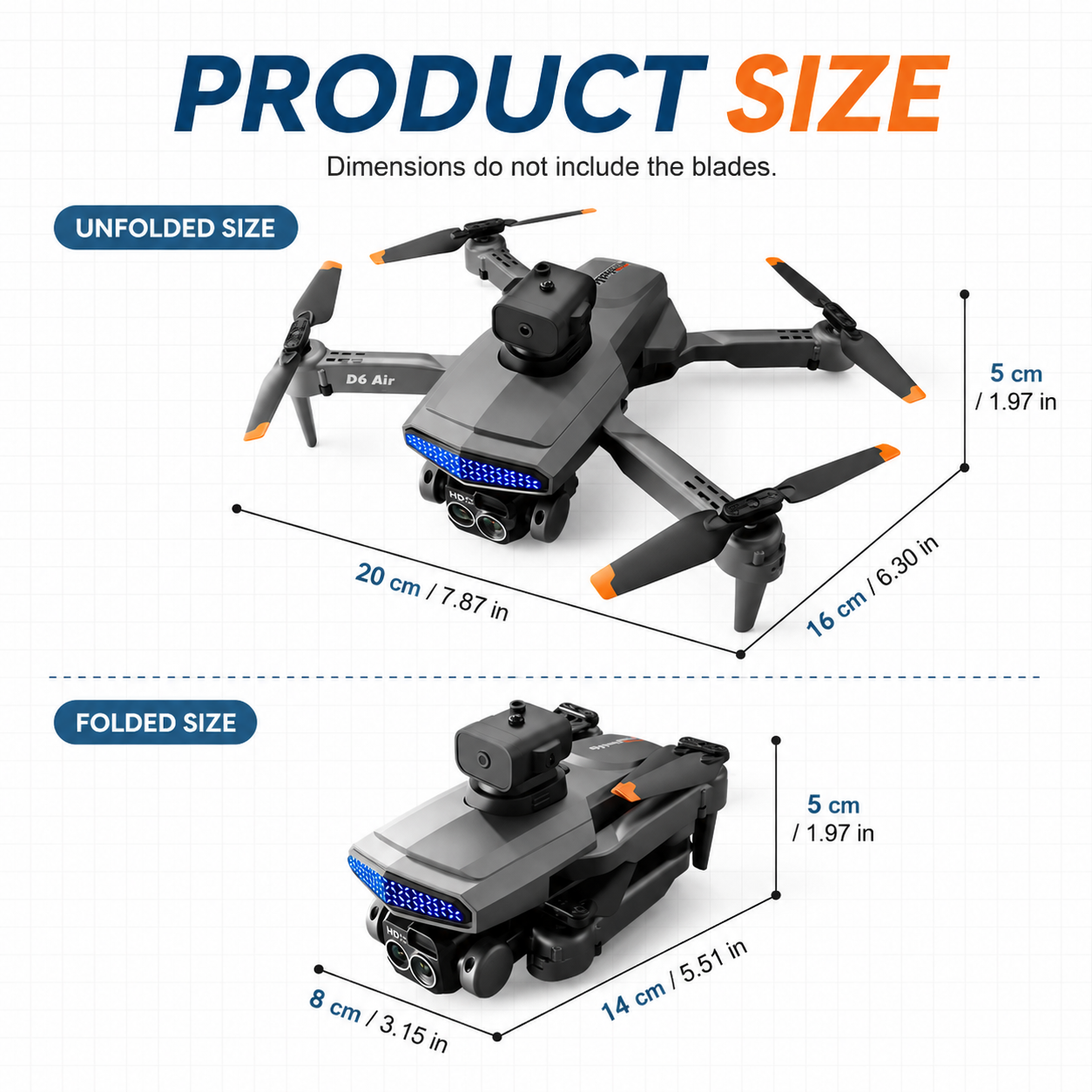 ZNLYRION D6 Air Foldable RC Dr - Rc Helicopter Electric recension och pris
