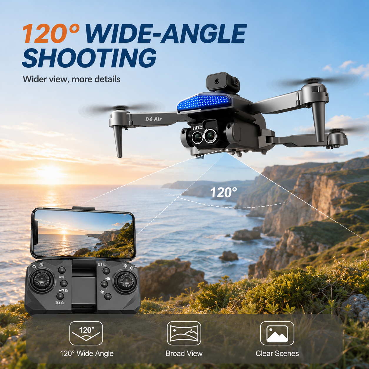ZNLYRION D6 Air Foldable RC Dr - Rc Helicopter Electric recension och pris