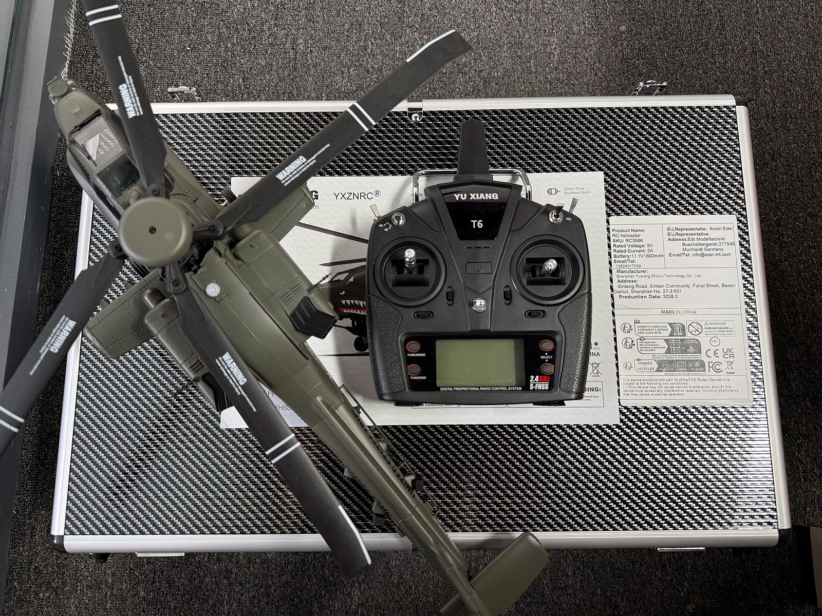 YXZNRC F11 AH-64D Apache RC He - Rc Helicopter Gyro recension och pris